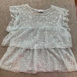 ZARA sequin crop top